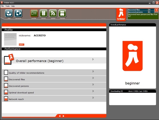 Tribler screenshot 1