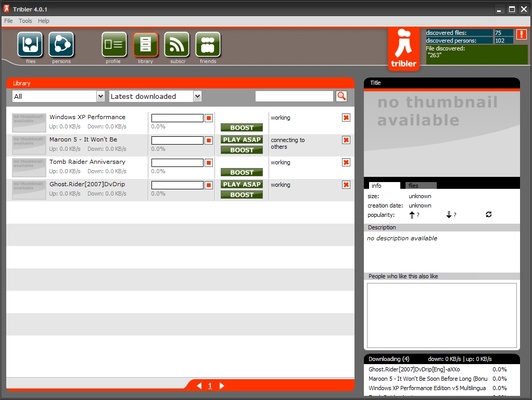 Tribler screenshot 1