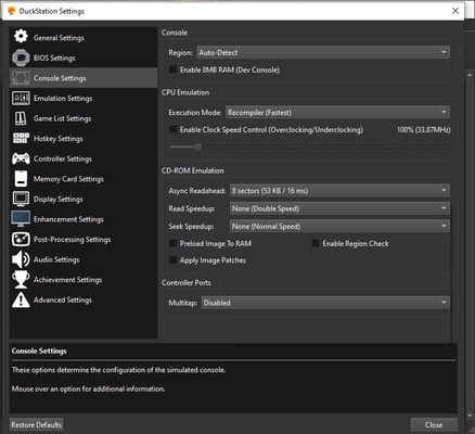 DuckStation screenshot 1