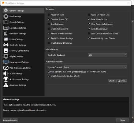 DuckStation screenshot 1