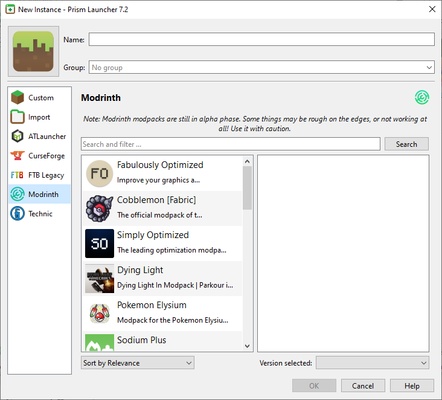 Prism Launcher screenshot 1