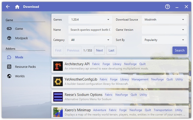 Hello Minecraft! Launcher screenshot 1