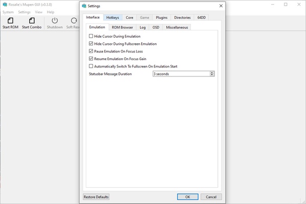Rosalie's Mupen GUI screenshot 1