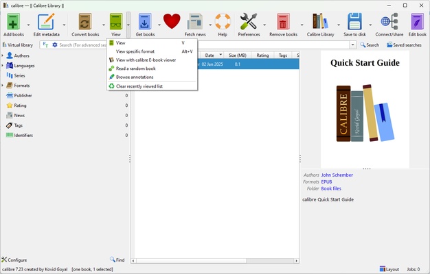 Calibre screenshot 1