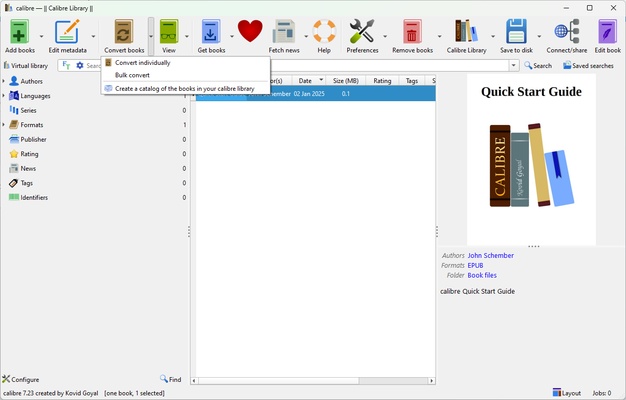 Calibre screenshot 1