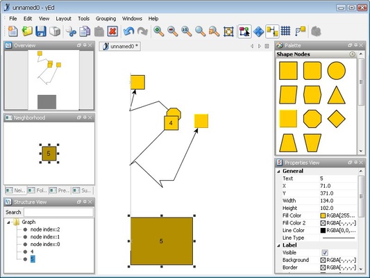 yEd screenshot 1