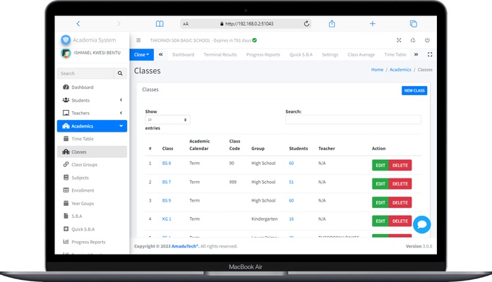 Academia Server screenshot 1