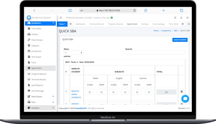 Academia Server screenshot 1