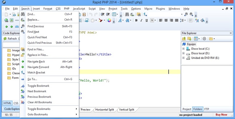 Rapid PHP Editor screenshot 1