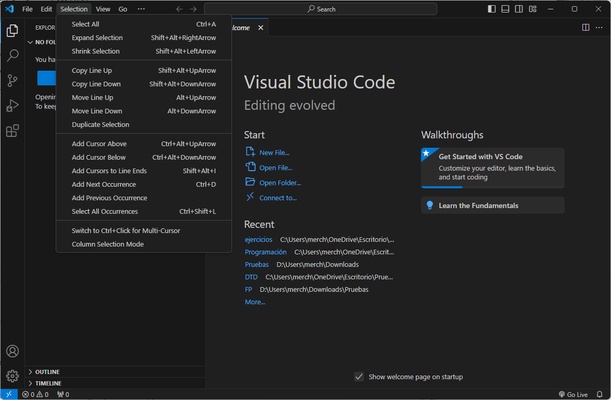 Visual Studio Code screenshot 1