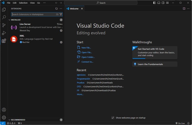 Visual Studio Code screenshot 1