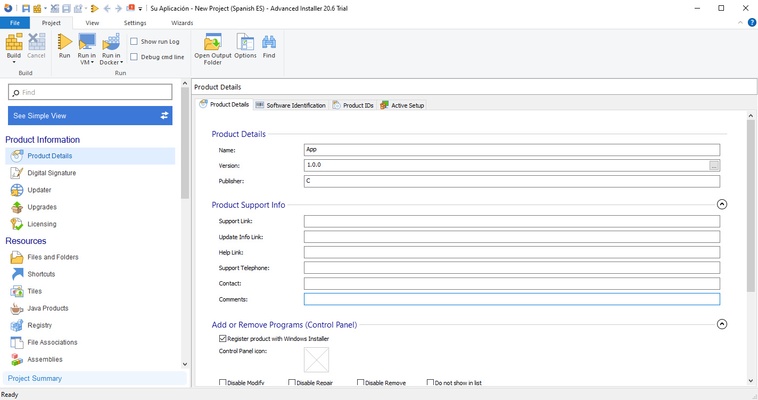 Advanced Installer screenshot 1