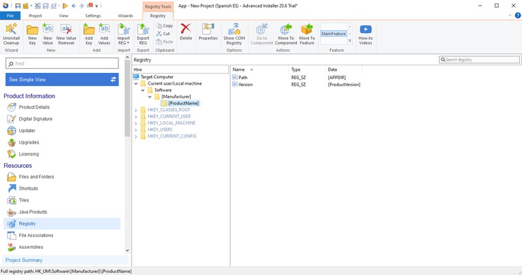 Advanced Installer screenshot 1