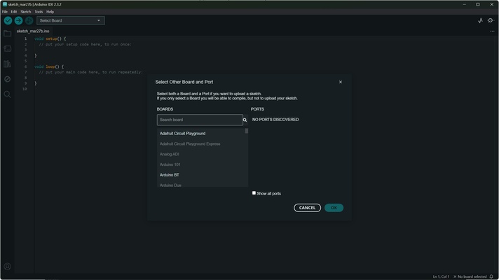 Arduino IDE screenshot 1