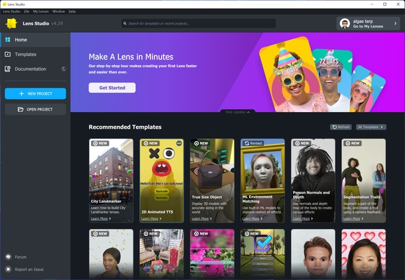 Lens Studio screenshot 1