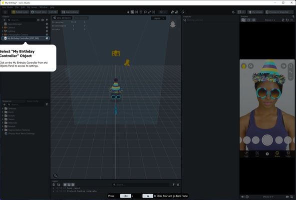 Lens Studio screenshot 1