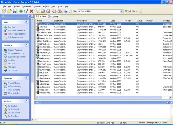 Setup Factory screenshot 1
