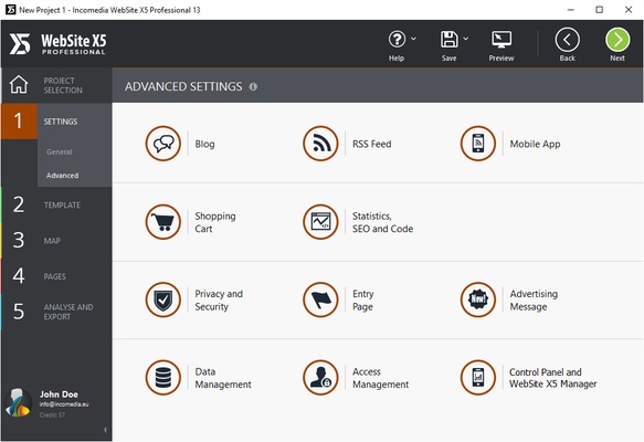 Website X5 Pro screenshot 1