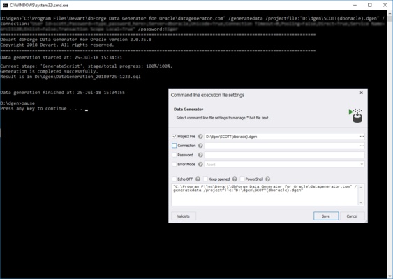 dbForge Data Generator for Oracle screenshot 1