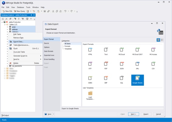 dbForge Studio for PostgreSQL screenshot 1