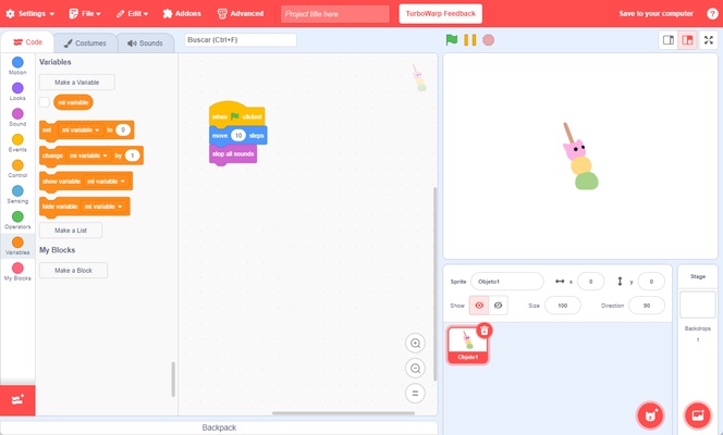 TurboWarp screenshot 1