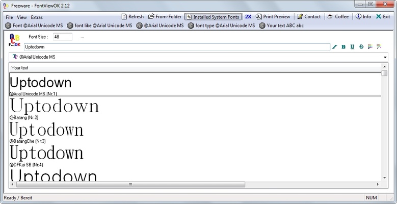FontViewOK screenshot 1