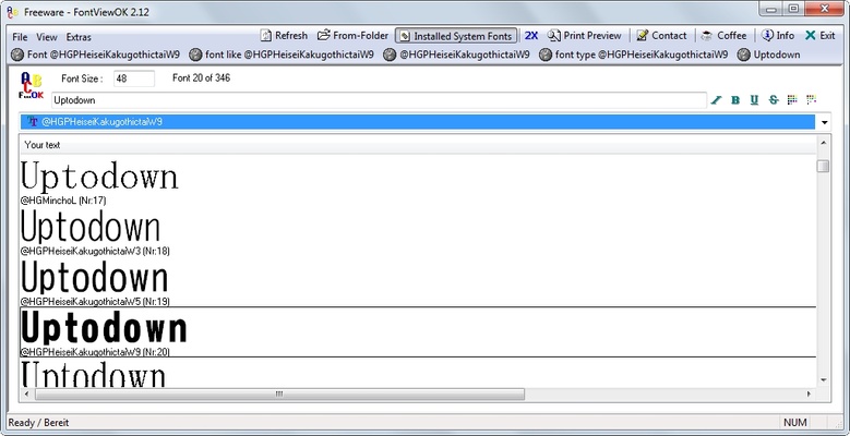 FontViewOK screenshot 1