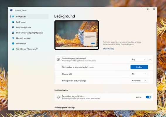Dynamic Theme screenshot 1
