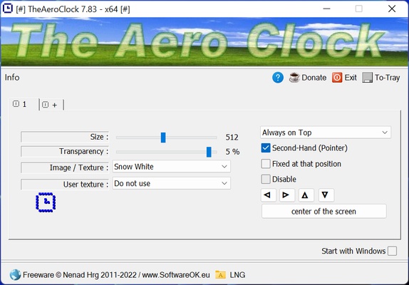 TheAeroClock screenshot 1
