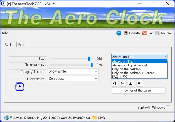 TheAeroClock screenshot 1