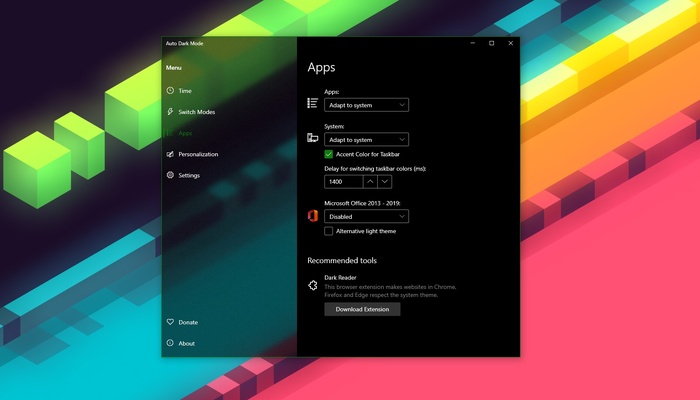 Windows Auto Dark Mode screenshot 1