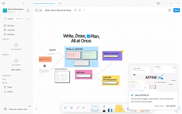 AFFiNE screenshot 1