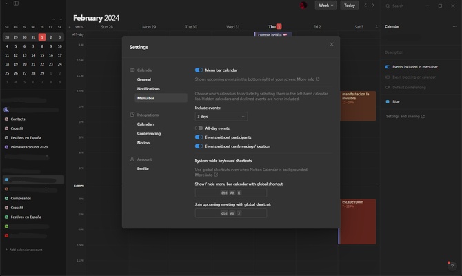 Notion Calendar screenshot 1