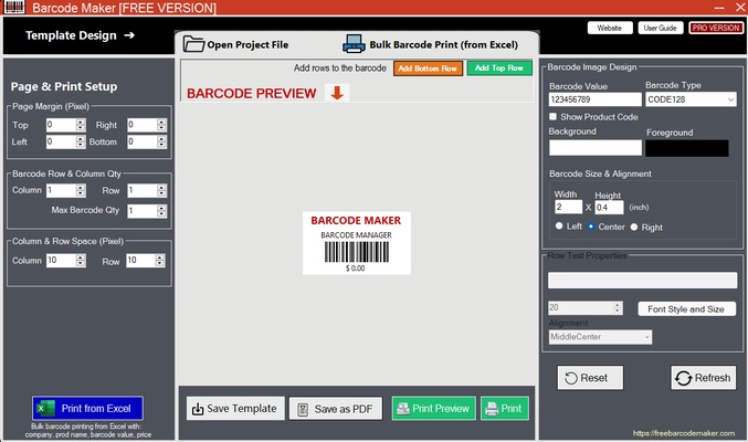 Free Barcode Maker Software screenshot 1