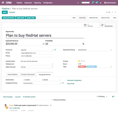Odoo screenshot 1