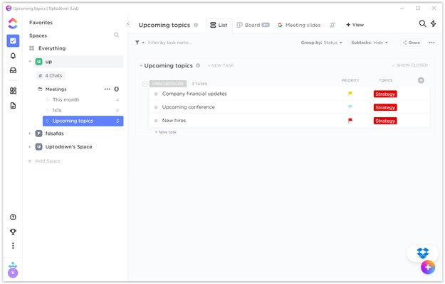 ClickUp screenshot 1