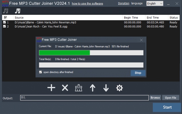 Free MP3 Cutter Joiner screenshot 1