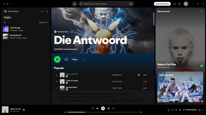 Spotify screenshot 1