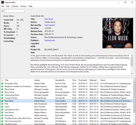 OpenAudible screenshot 1