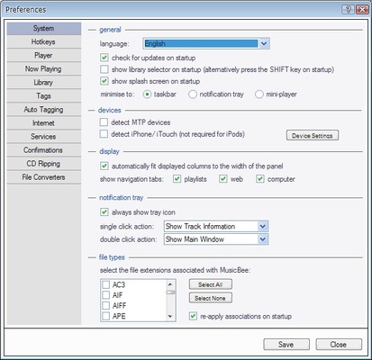 MusicBee screenshot 1