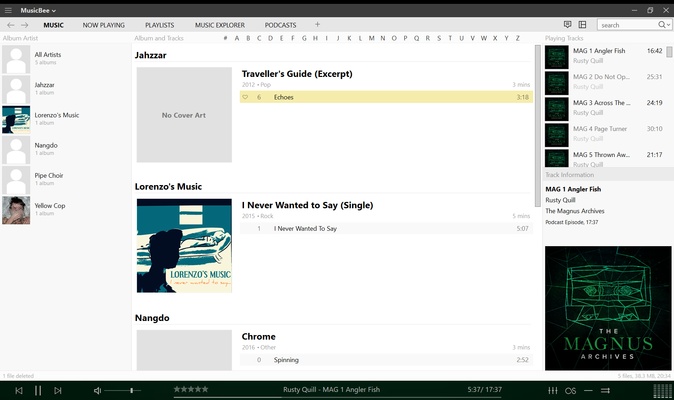 MusicBee Portable screenshot 1