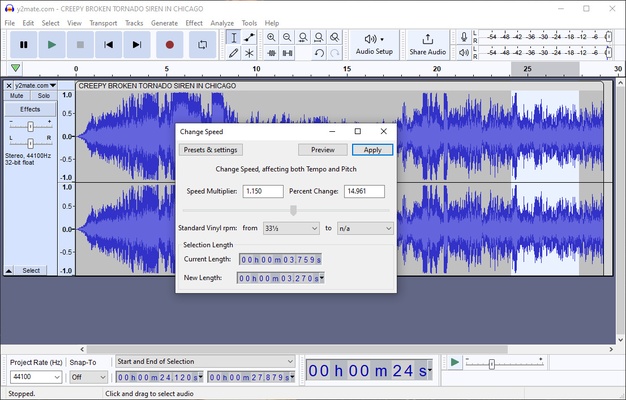 Audacity screenshot 1
