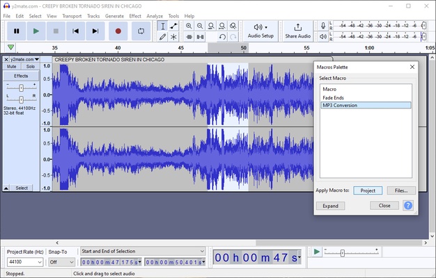 Audacity screenshot 1