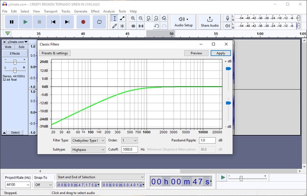 Audacity screenshot 1