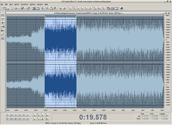 AVS Audio Editor screenshot 1