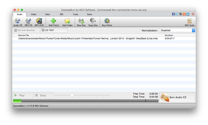 Express Burn CD and DVD Burner screenshot 1