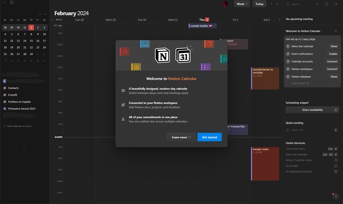 Notion Calendar screenshot 1