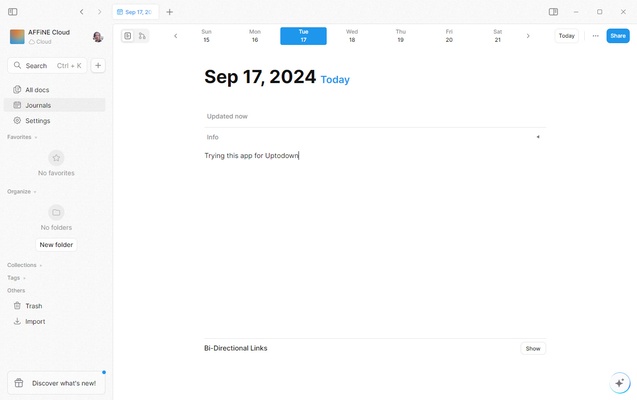 AFFiNE screenshot 1