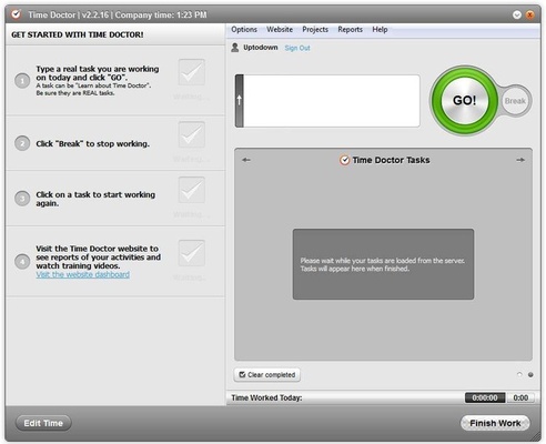 Time Doctor OS X screenshot 1