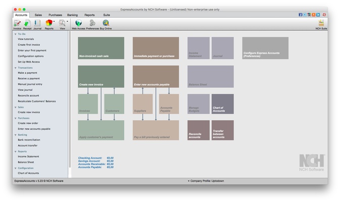 Express Accounts Free Accounting Software screenshot 1